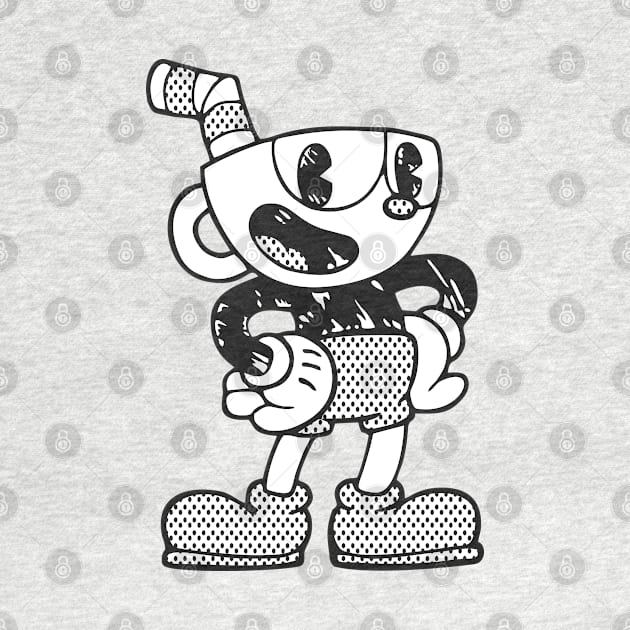 Monochrome Cuphead by JacsonX